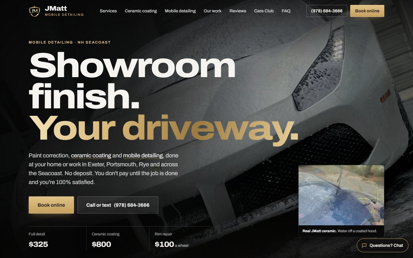 JMatt Mobile Detailing website